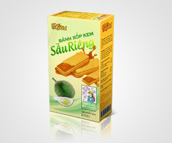 Hộp bánh xốp kem sầu riêng